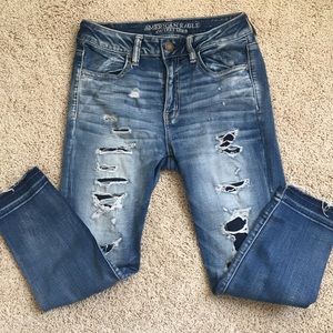 AMERICAN Eagle Super Stretch Crop Jeans Size 6
